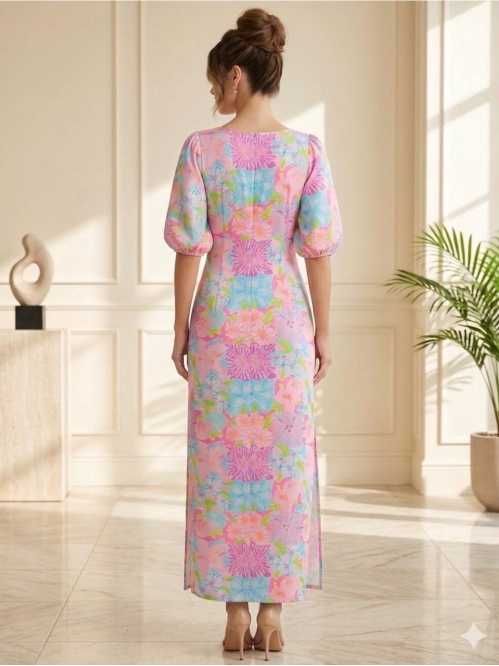 Lilly Pulitzer Kimberle Stretch Dress in Take it from your Mumsie size 12 NWT - Picture 8 of 9